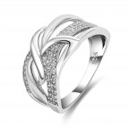 Strieborný prsteň so zirkónmi