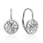 Strieborné náušnice s čírymi zirkónmi