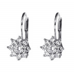 Strieborné dámske náušnice so zirkónmi