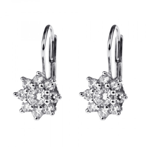 Strieborné dámske náušnice so zirkónmi