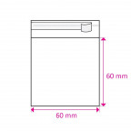 Celofánové vrecká s chlopňou a lepiacim prúžkom 70 x 70 mm / 1000 ks