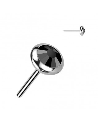 Kamiek k PUSH IN piercing do nosa TITAN, 4 mm zirkón