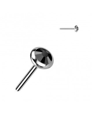 Kamiek k PUSH IN piercing do nosa TITAN, 3 mm zirkón
