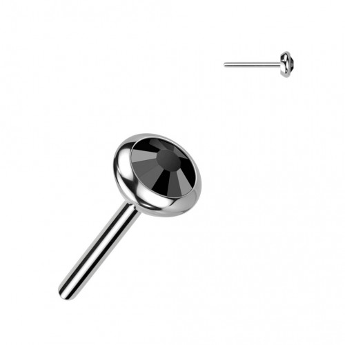 Kamiek k PUSH IN piercing do nosa TITAN, 3 mm zirkón