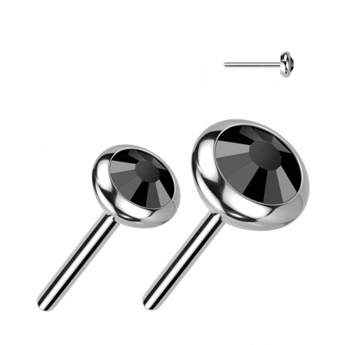 Kamiek k PUSH IN piercing do nosa TITAN, 3 mm zirkón