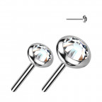 Kamiek k PUSH IN piercing do nosa TITAN, 4 mm zirkón