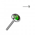 Kamiek k PUSH IN piercing do nosa TITAN, 3 mm zirkón