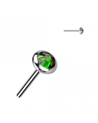 Kamiek k PUSH IN piercing do nosa TITAN, 3 mm zirkón