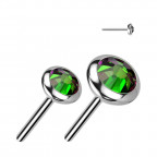 Kamiek k PUSH IN piercing do nosa TITAN, 3 mm zirkón