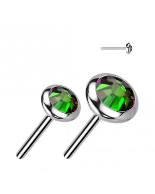 Kamiek k PUSH IN piercing do nosa TITAN, 4 mm zirkón