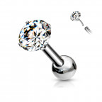 Cartilage piercing do ucha TITAN, 1,2 x 6 mm zirkón 4 mm