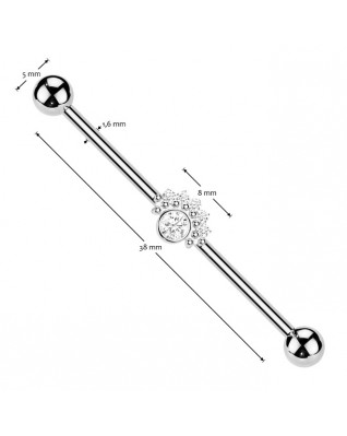 Industrial piercing so zirkónmi