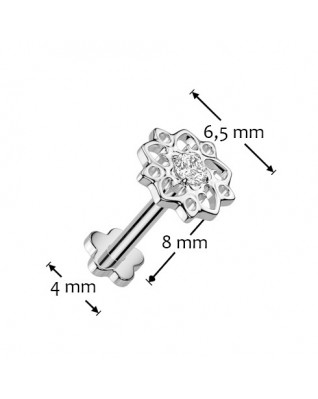 Piercing do brady - PUSH IN labreta TITAN, 1,2 x 8 mm