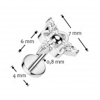 Piercing do brady - PUSH IN labreta TITAN