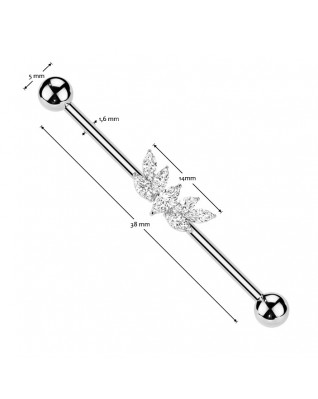 Industrial piercing so zirkónmi