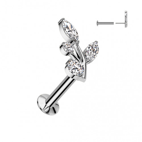 Piercing do brady s vetvičkou - PUSH IN labreta