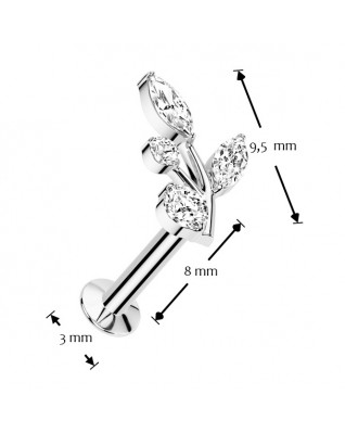 Piercing do brady s vetvičkou - PUSH IN labreta