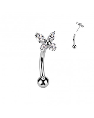 PUSH IN piercing k do obočia TITAN, 1,2 x 8 mm