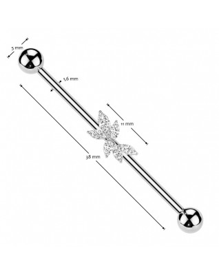 Industrial piercing so zirkónmi