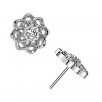 Ozdobná časť k PUSH IN piercingu TITAN, kvetina