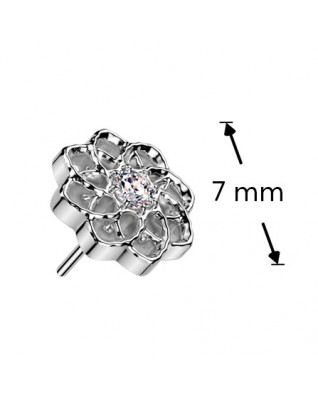 Ozdobná časť k PUSH IN piercingu TITAN, kvetina