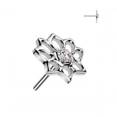 Ozdobná časť k PUSH IN piercingu TITAN, lotosový kvet