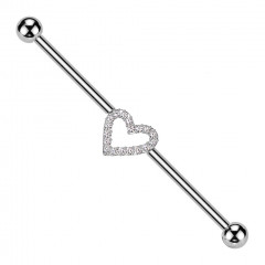 Industrial piercing TITAN srdiečko