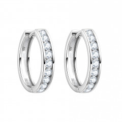 Strieborné náušnice kruhy so zirkónmi