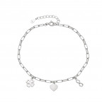 Dámsky strieborný náramok s príveskami