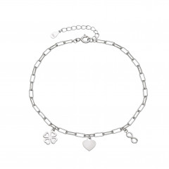 Dámsky strieborný náramok s príveskami