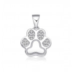 Strieborný prívesok psia labka