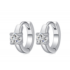 Strieborné náušnice krúžky so zirkónmi