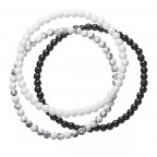 Náramky s minerálnymi kameňmi máp stone-jaspis, black onyx, white howlite