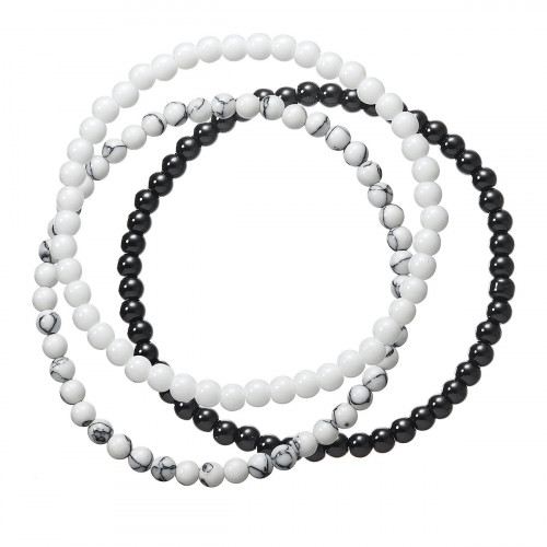 Náramky s minerálnymi kameňmi máp stone-jaspis, black onyx, white howlite