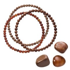 Náramky s minerálnymi kameňmi achát, avanturine