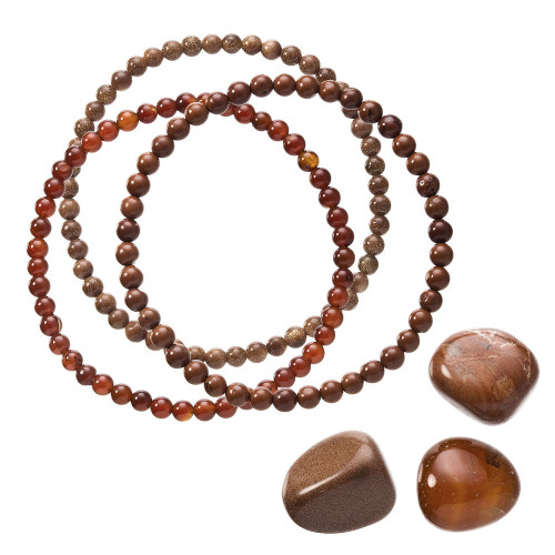 Náramky s minerálnymi kameňmi achát, avanturine