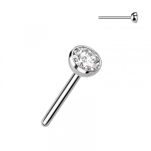 Kamienok k PUSH IN piercing do nosa TITAN
