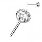 Kamienok k PUSH IN piercing do nosa TITAN