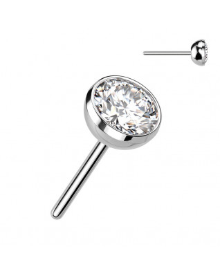 Kamienok k PUSH IN piercing do nosa TITAN