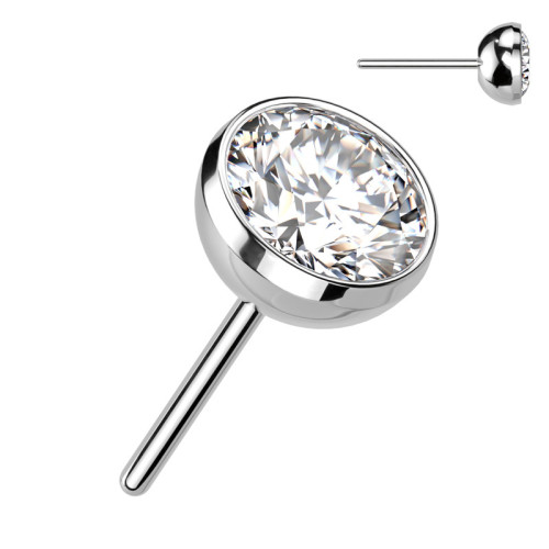 Kamienok k PUSH IN piercing do nosa TITAN