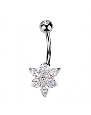 Piercing do pupku - TITAN + bižutéria