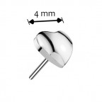 Ozdobná časť k PUSH IN piercingu TITAN, srdiečko