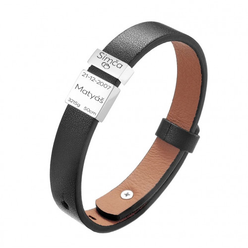 Personalizovaný pánsky kožený náramok