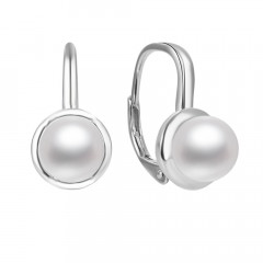 Strieborné perlové náušnice