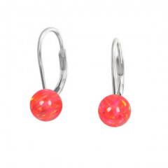 Strieborné opálové náušnice - 5 mm