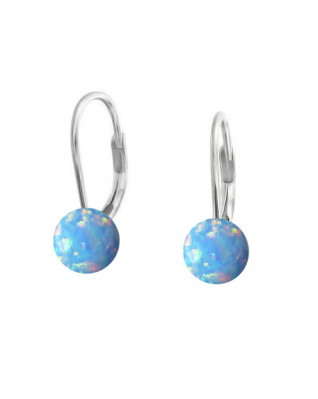 Strieborné opálové náušnice - 6 mm