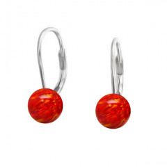 Strieborné opálové náušnice - 6 mm