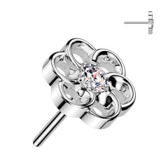 Ozdobná časť k PUSH IN piercingu TITAN, kytička