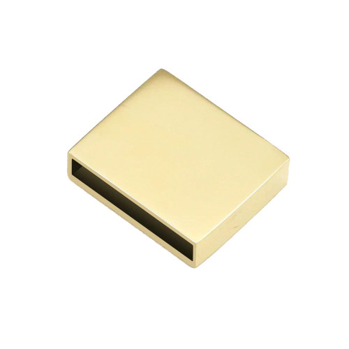 Pozlátená oceľová navliekacia korálka na náramok - veľká