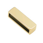 Pozlátená oceľová navliekacia korálka na náramok - malá